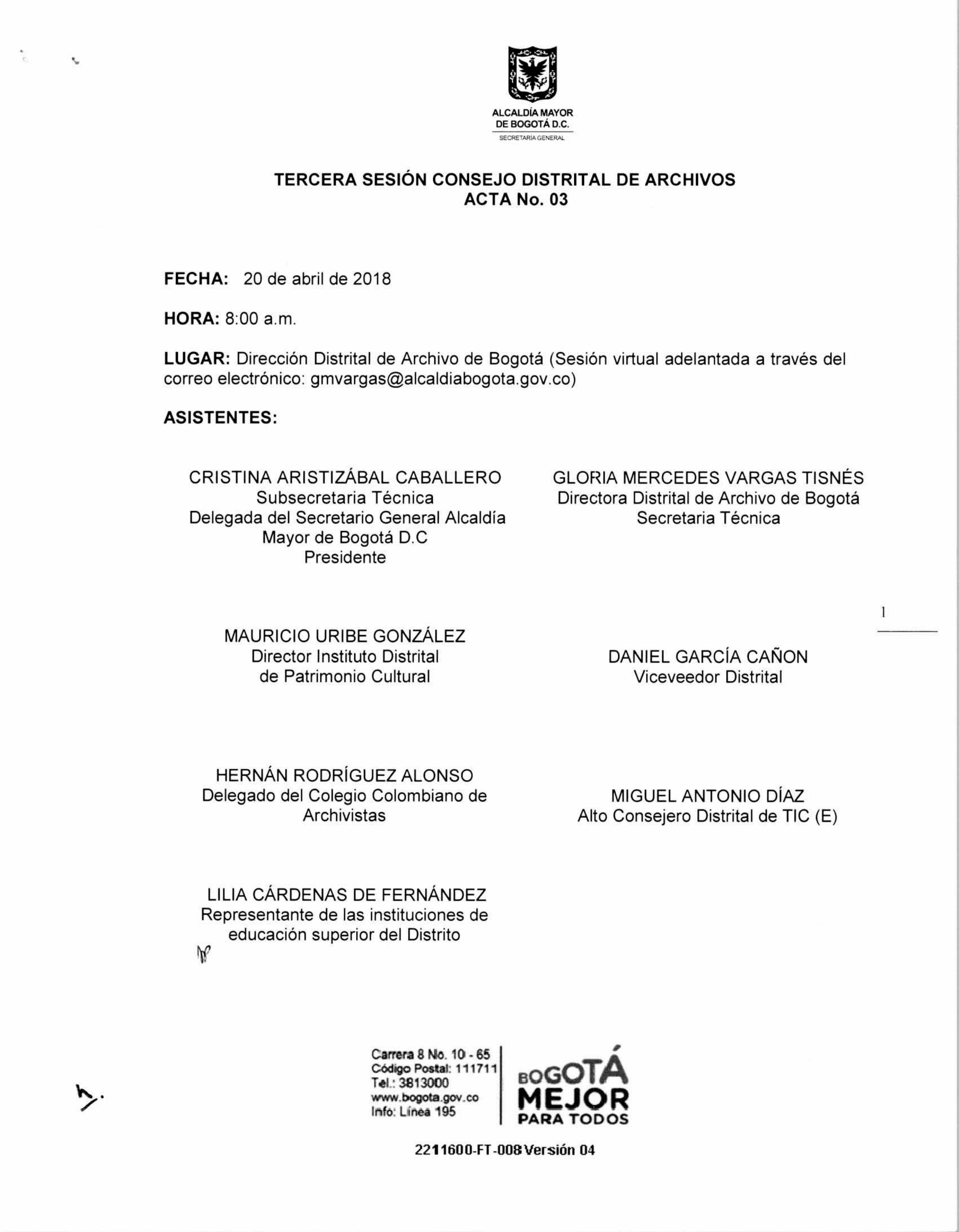 Concejo de Archivo de Bogotá