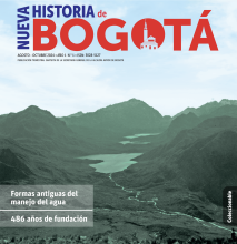 Portada de la Revista Nueva Historia de Bogotá N° 1 con el Cerro del Nevado de Sumapaz y sus lagunas.