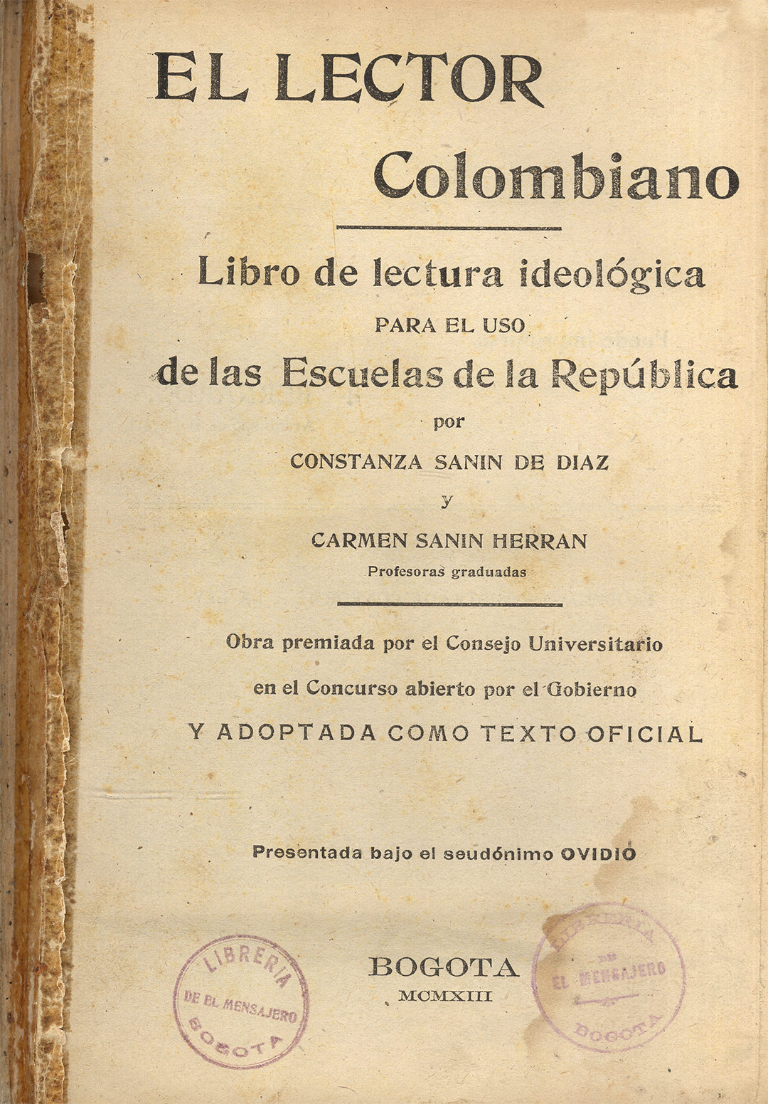 4.) El Lector Colombiano. Libro de lectura ideologica para el uso de las Escuelas de la Republica.jpg