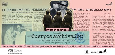 Invitación inauguración de la exposición Cuerpos Archivados
