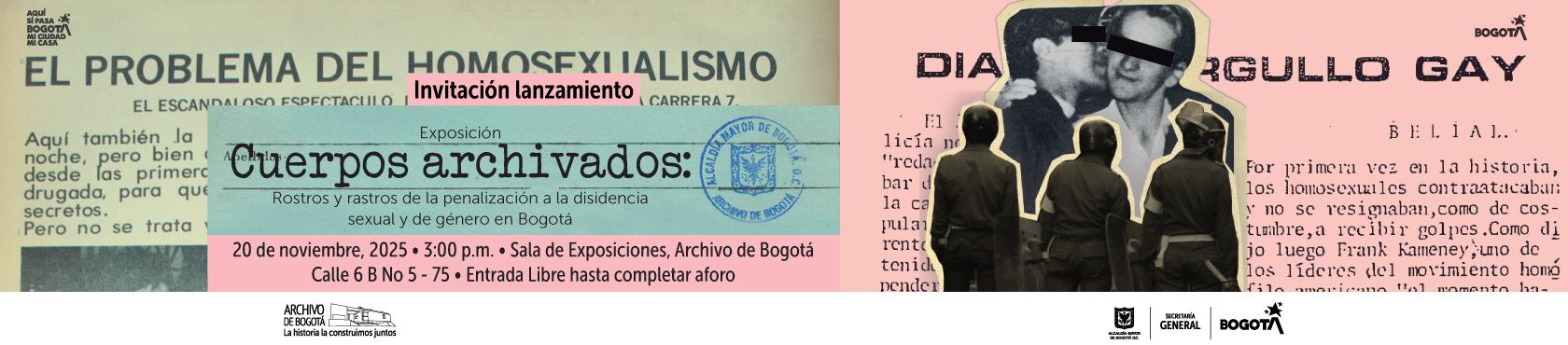 Invitación al lanzamiento de la exposición Cuerpos Archivados