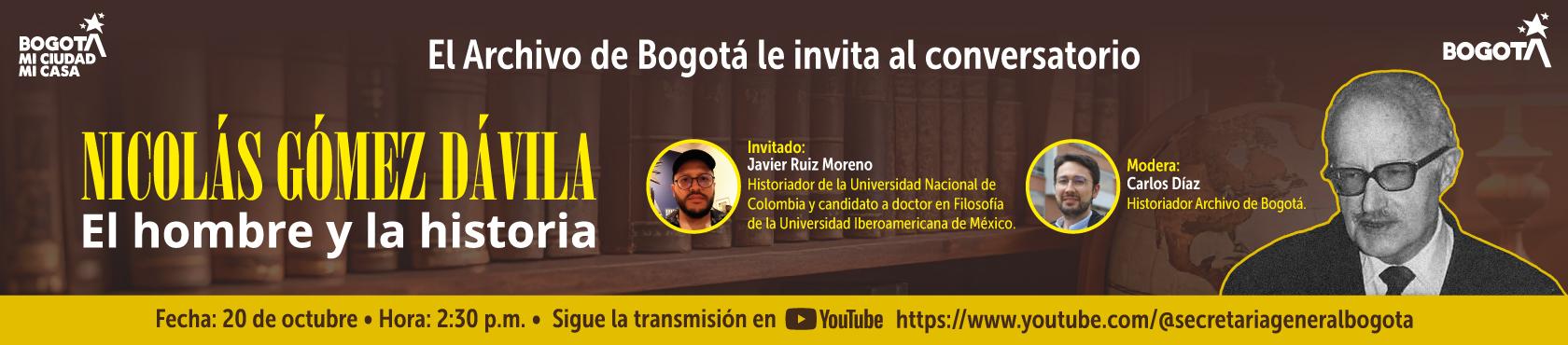 Pieza gráfica de divulgación del conversatorio con los invitados